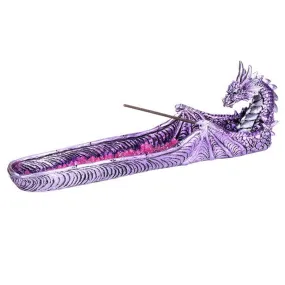 10.7" Purple Dragon Wings Stick Incense Burner