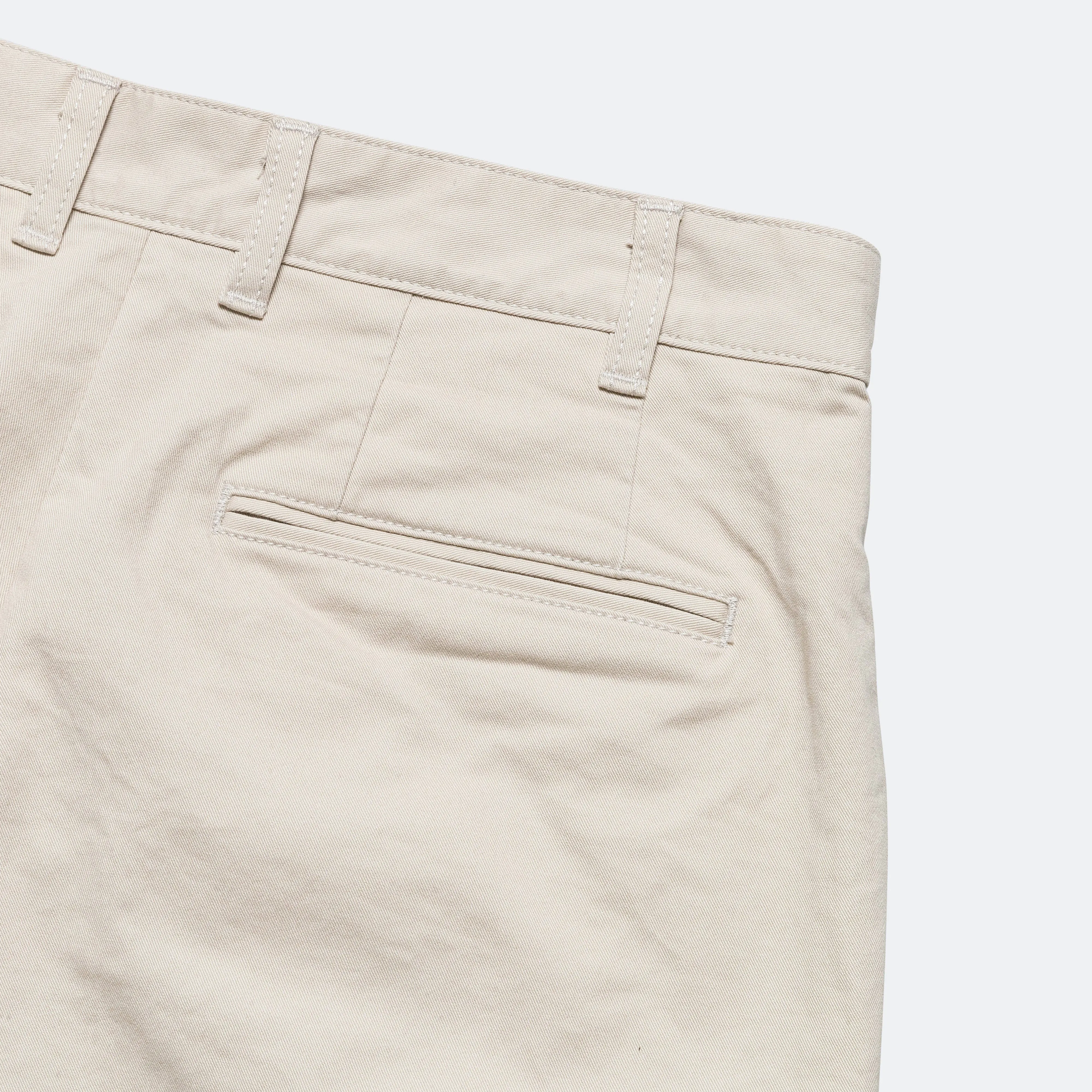 2 Pleat Twill Pants - Cement