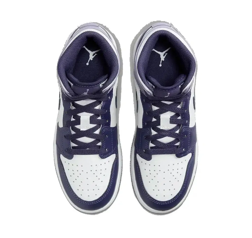 Air Jordan 1 Mid "White Sky J Purple (GS)"