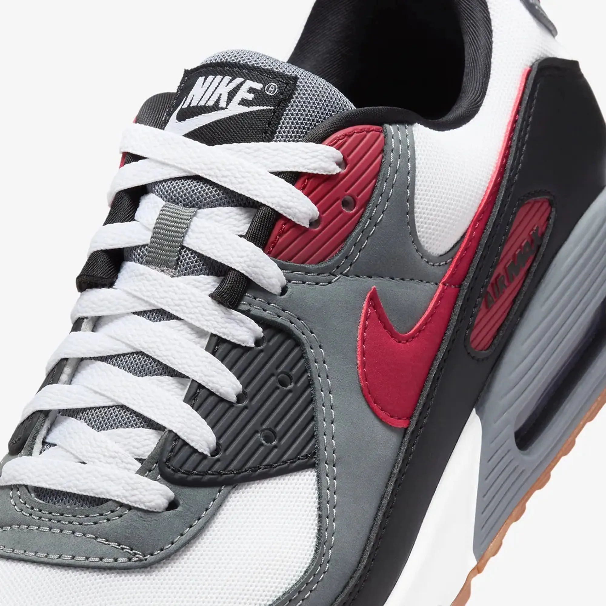 AIR MAX 90 'WHITE/TEAM RED-COOL GREY-BLACK'