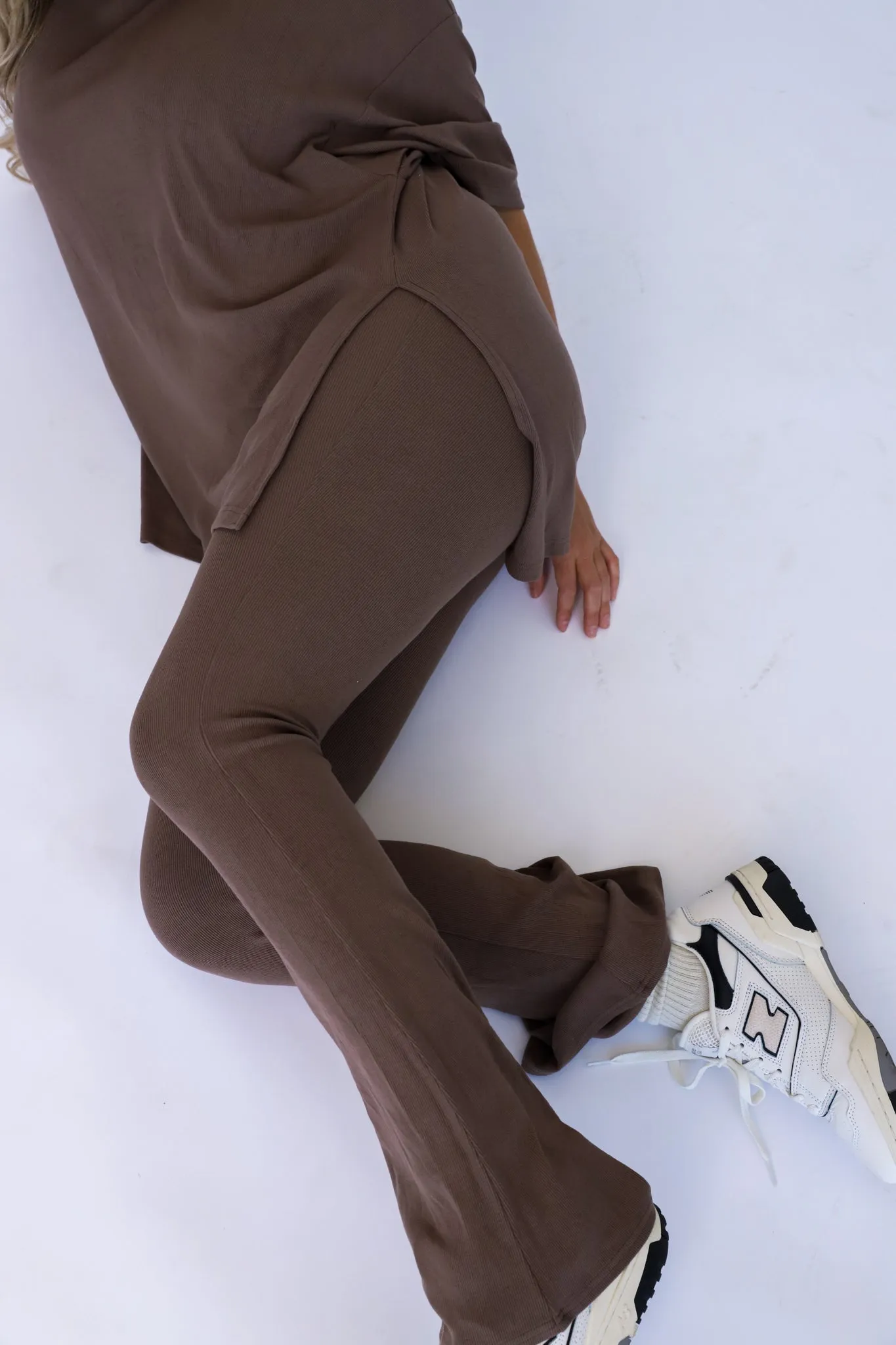 All Weekend Long Pant Set Taupe Brown