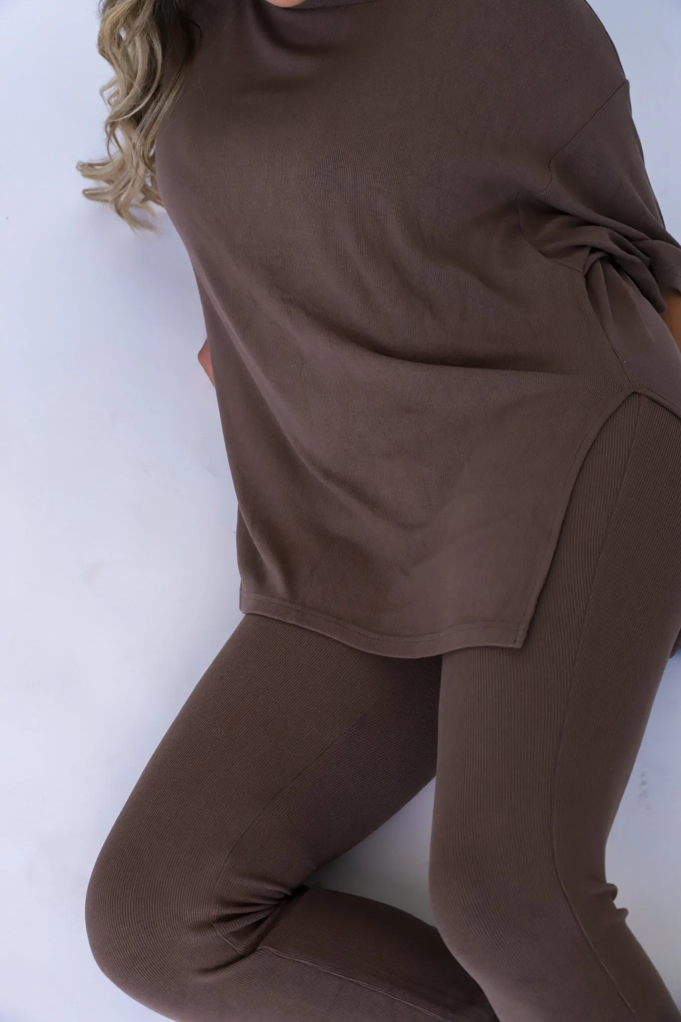 All Weekend Long Pant Set Taupe Brown