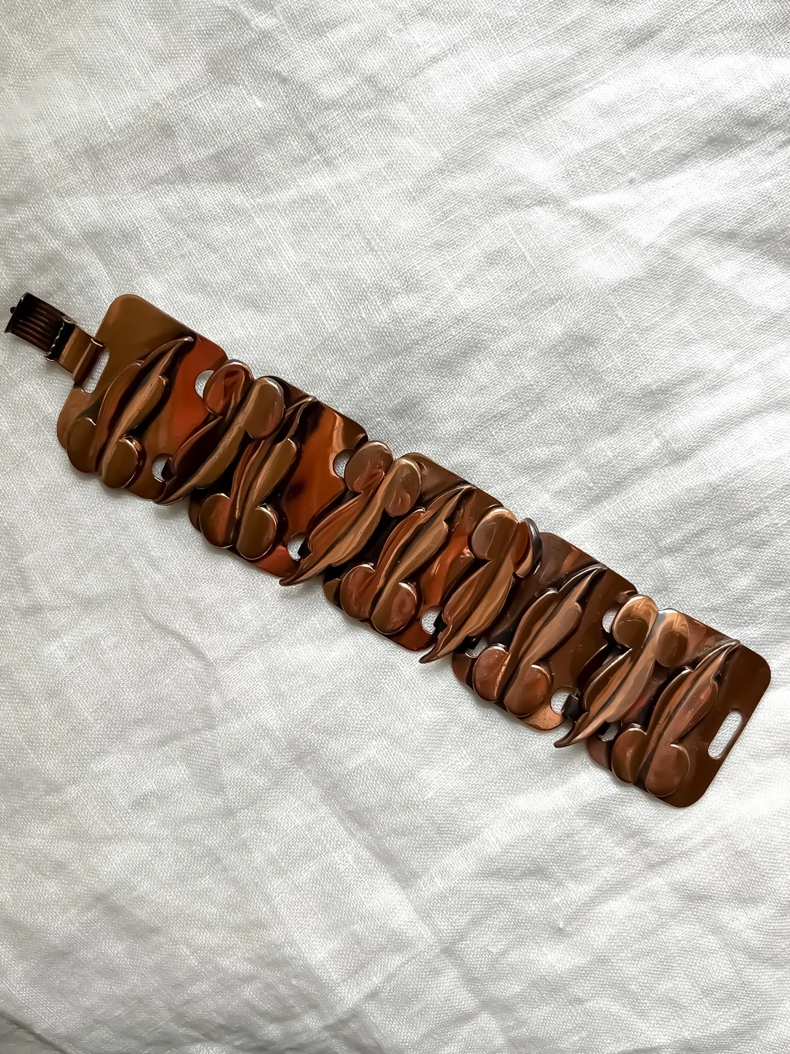 Amazing 1950's Renoir Phallic Copper Link Bracelet