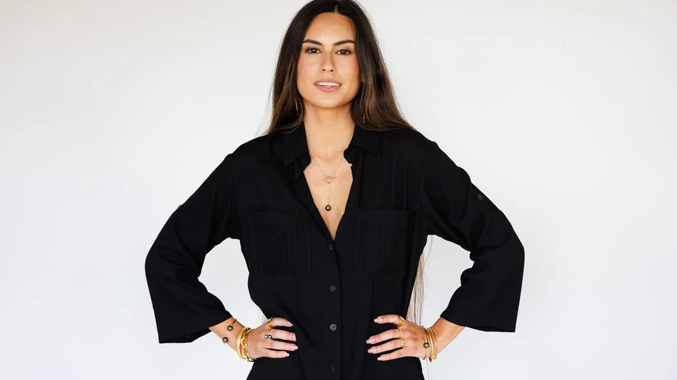 Anahi Romper / Black