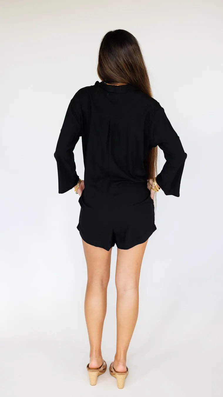 Anahi Romper / Black