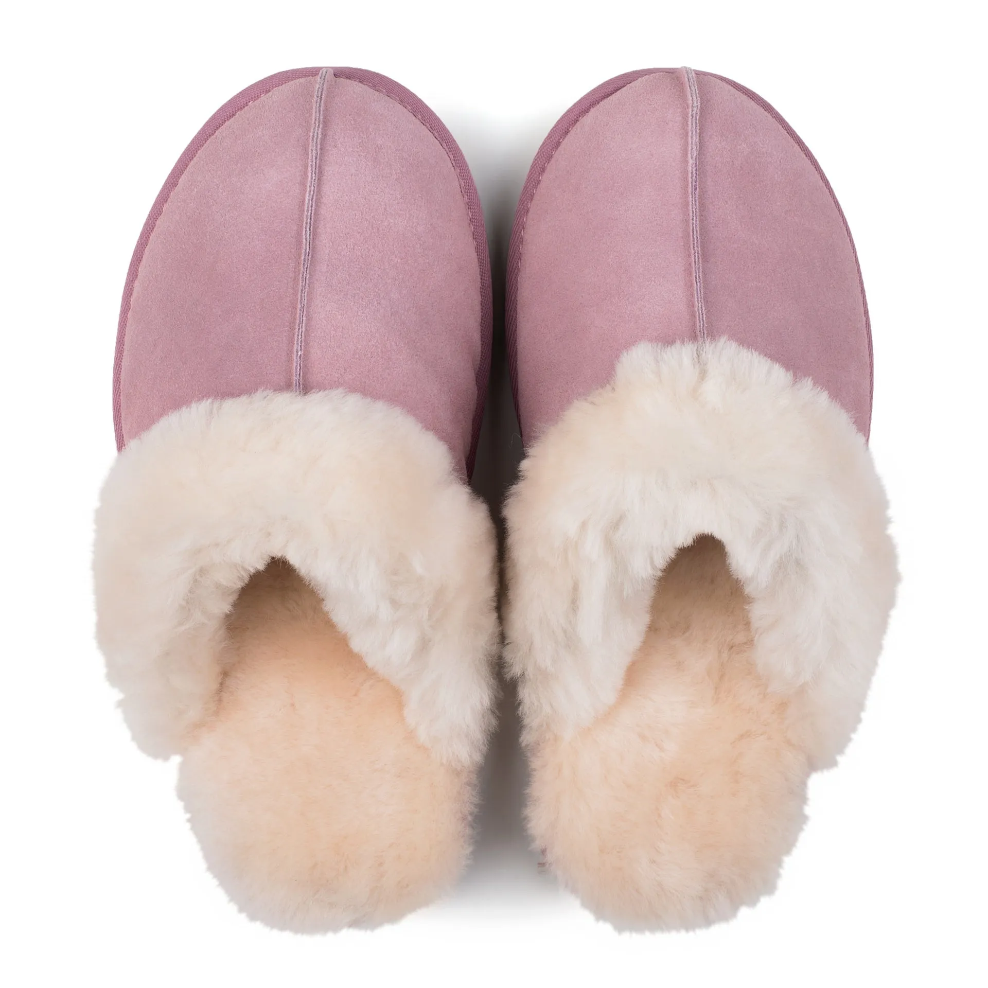 ANN PINK SHEEPSKIN SLIPPER MULE