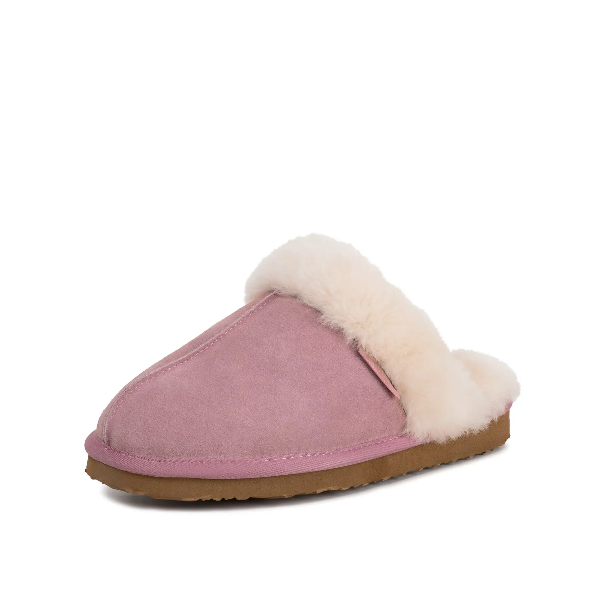 ANN PINK SHEEPSKIN SLIPPER MULE