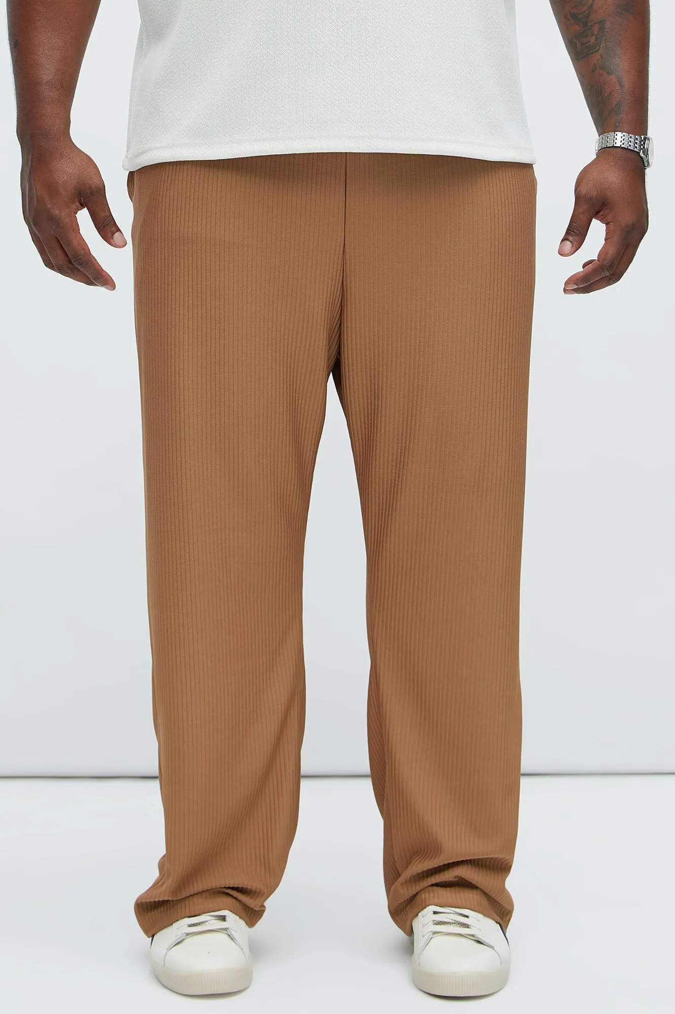 Archway Pleated Pants - Brown