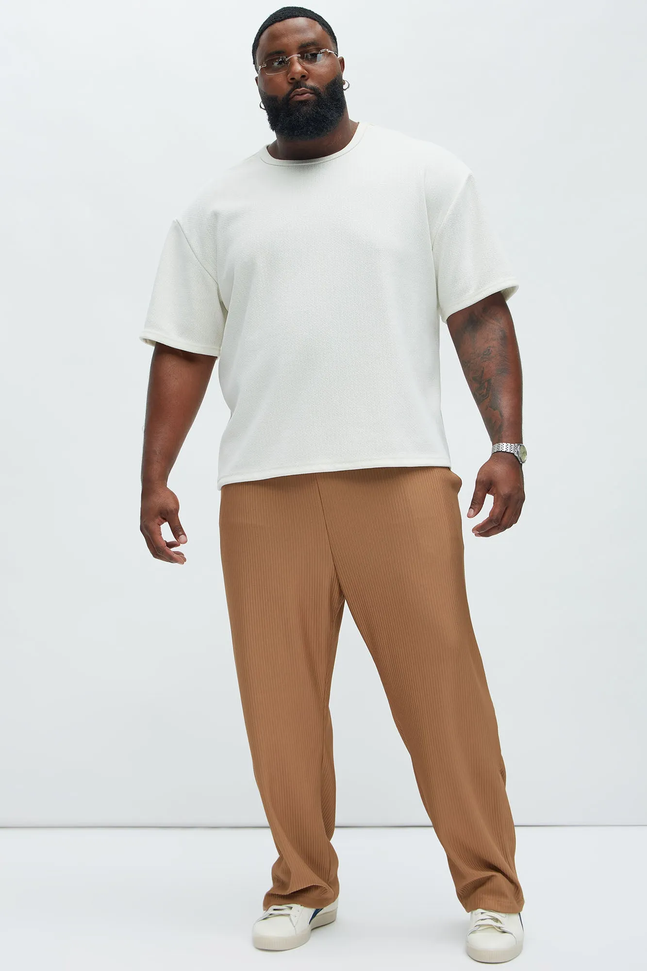 Archway Pleated Pants - Brown