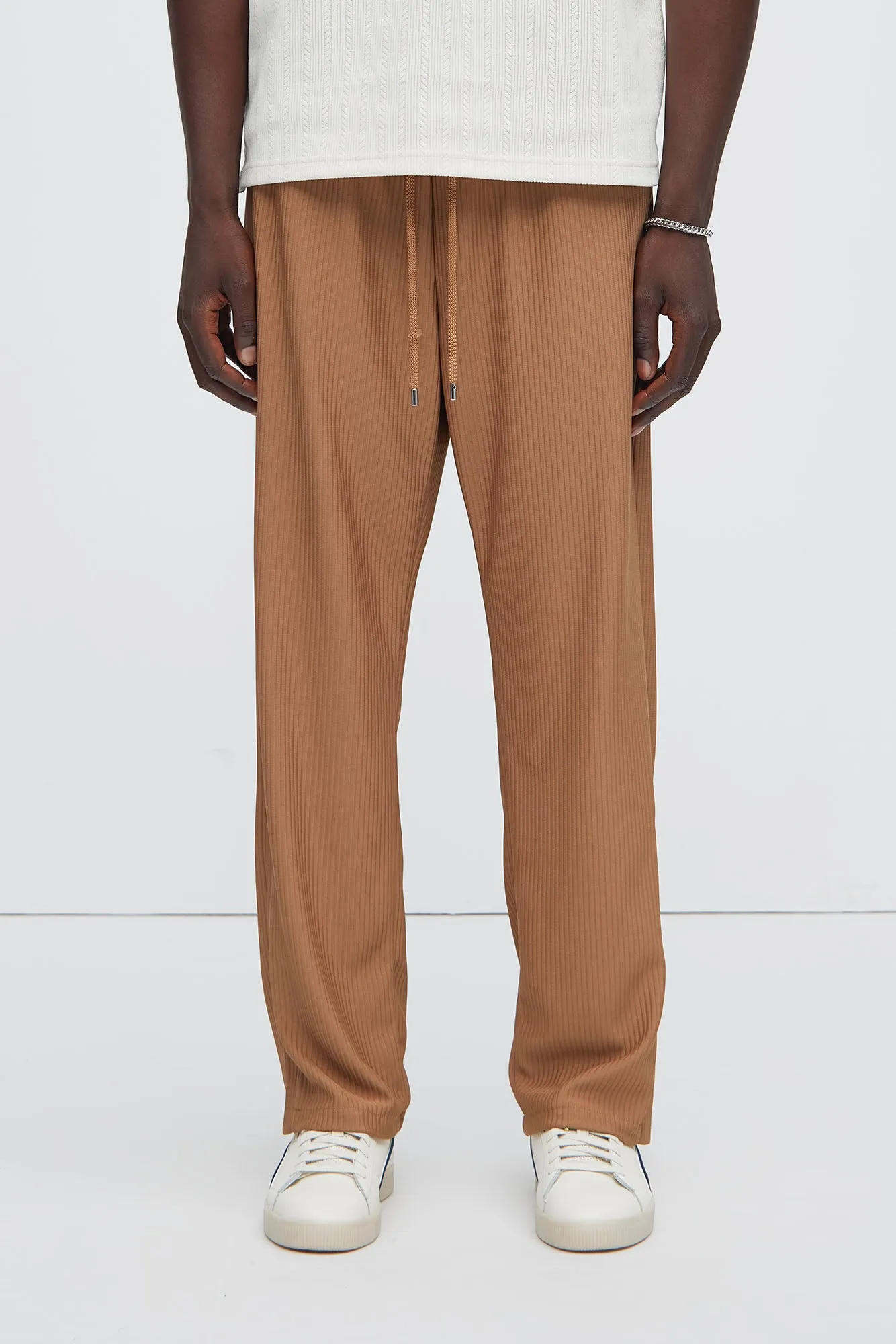 Archway Pleated Pants - Brown