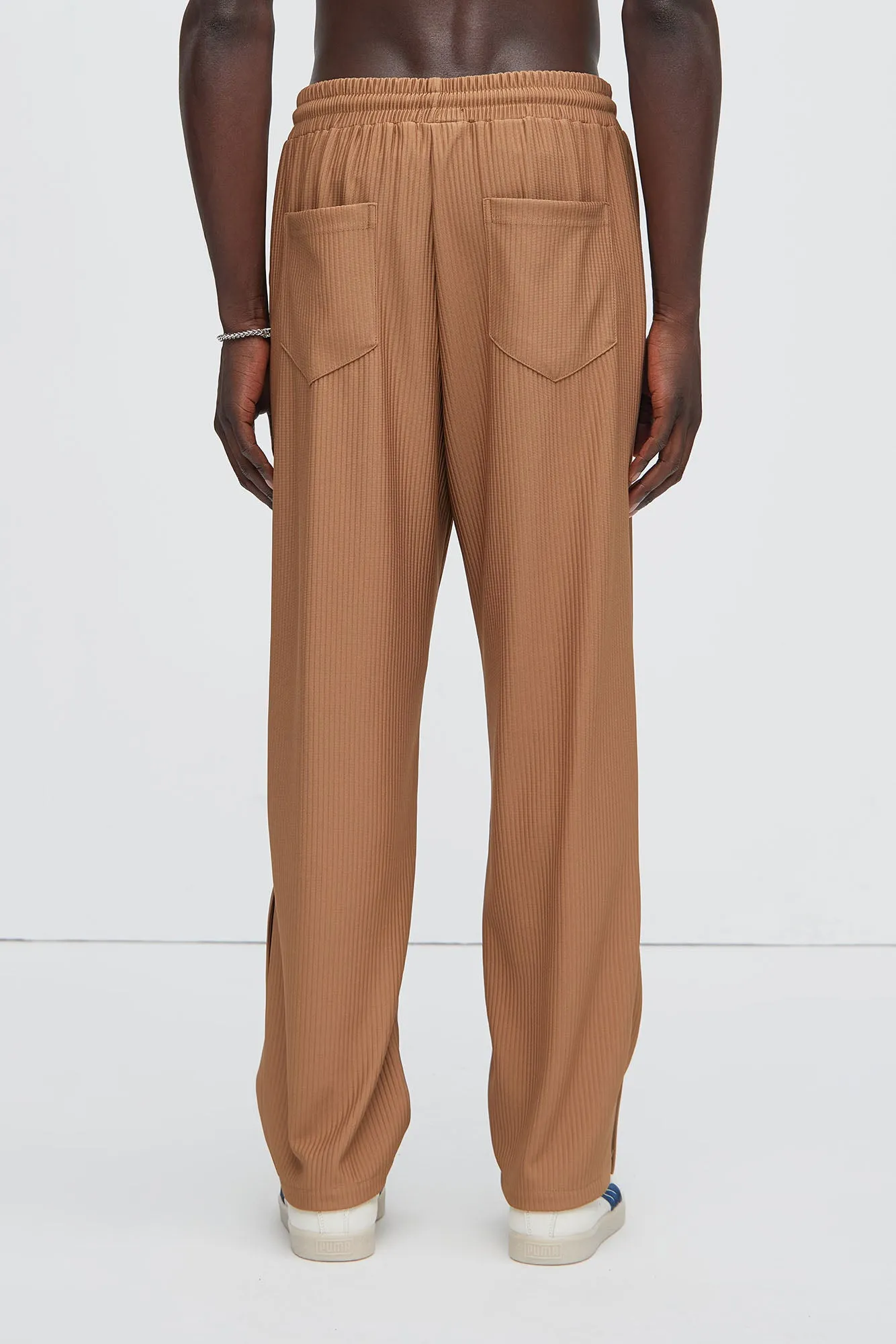 Archway Pleated Pants - Brown