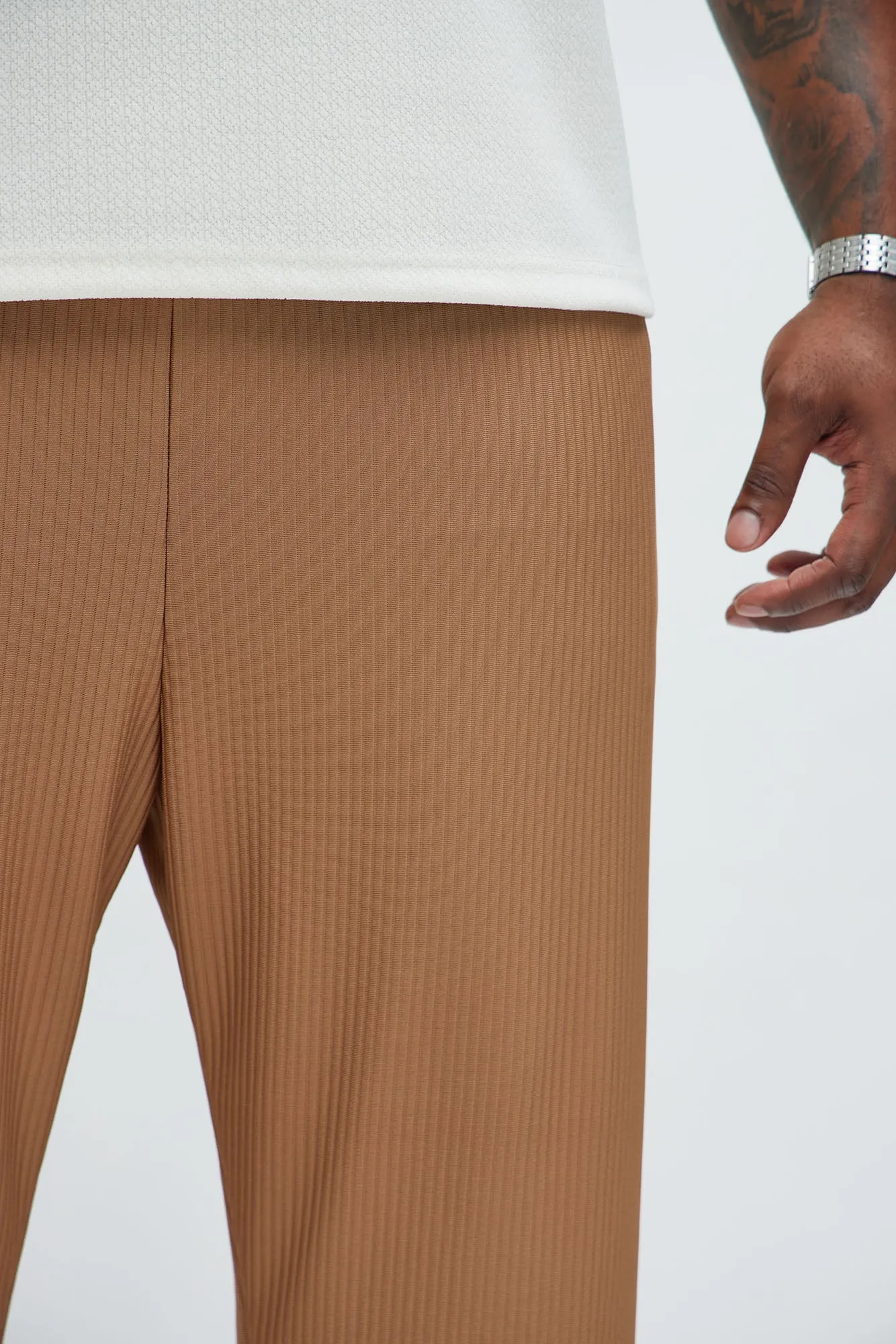 Archway Pleated Pants - Brown