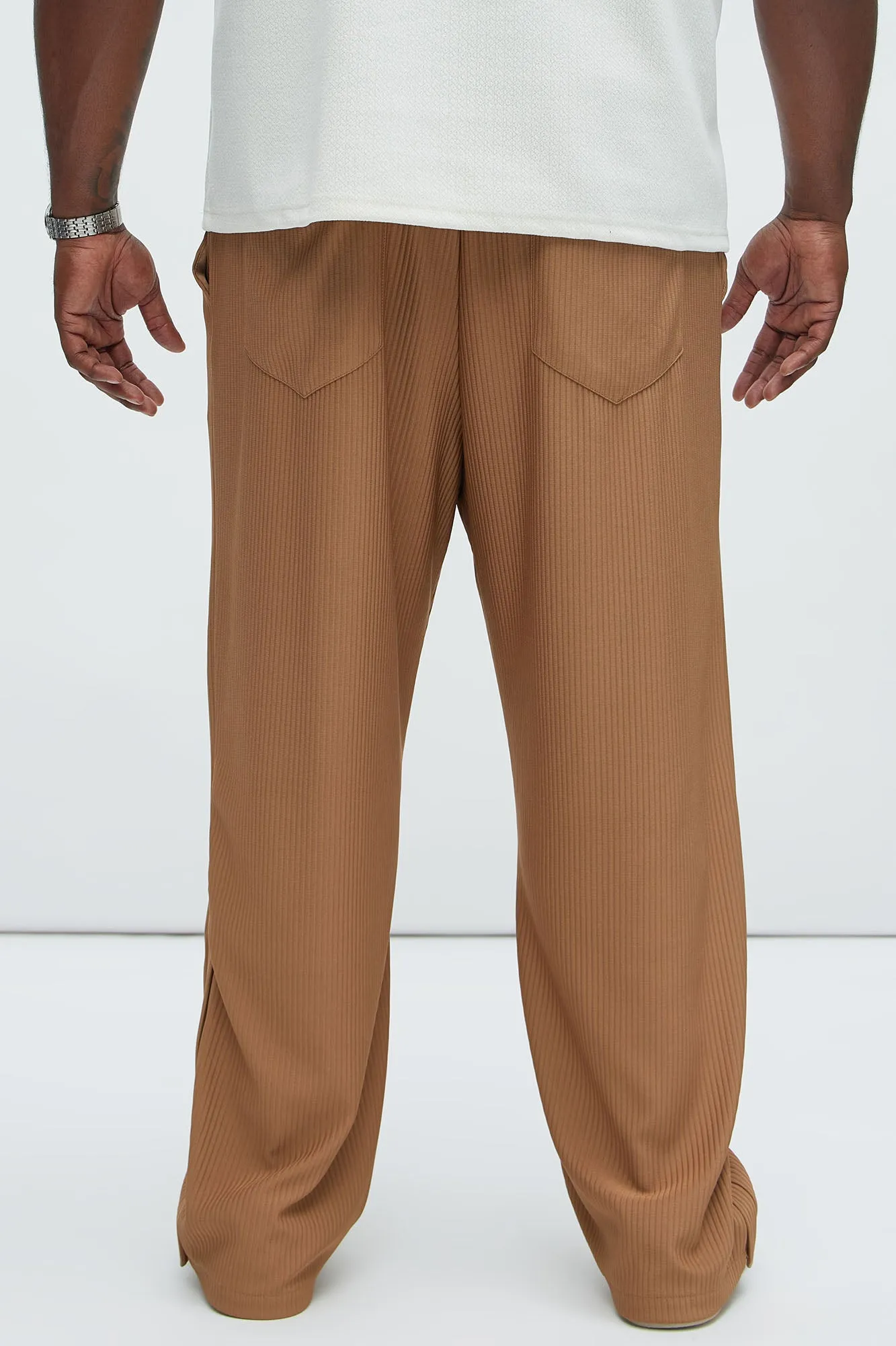 Archway Pleated Pants - Brown