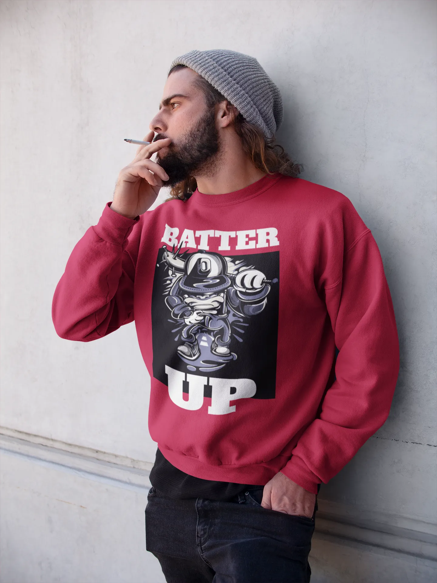 Batter Up! HD Crewneck Sweatshirt