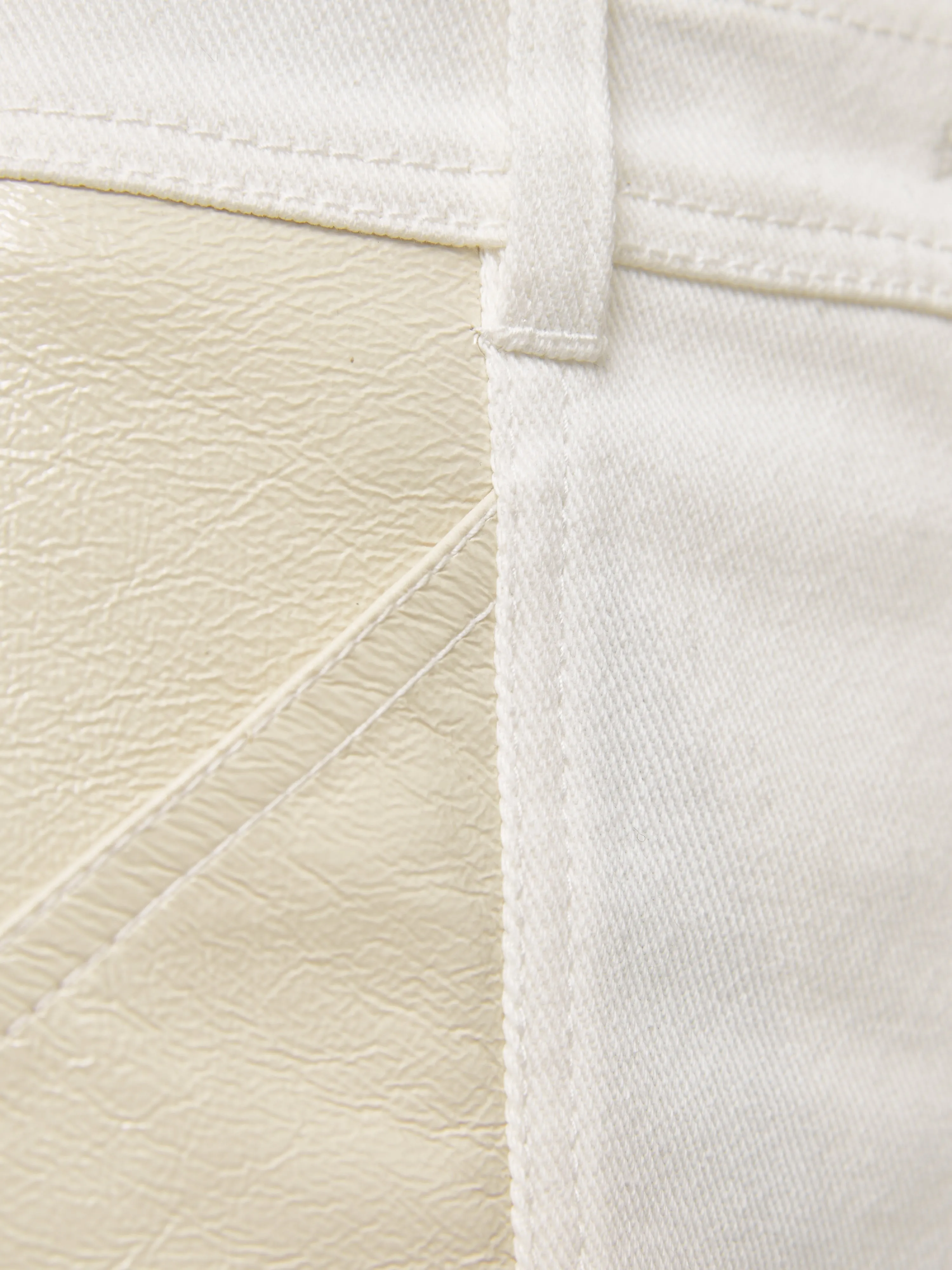 Beck Patent Panelled Jean | Cream