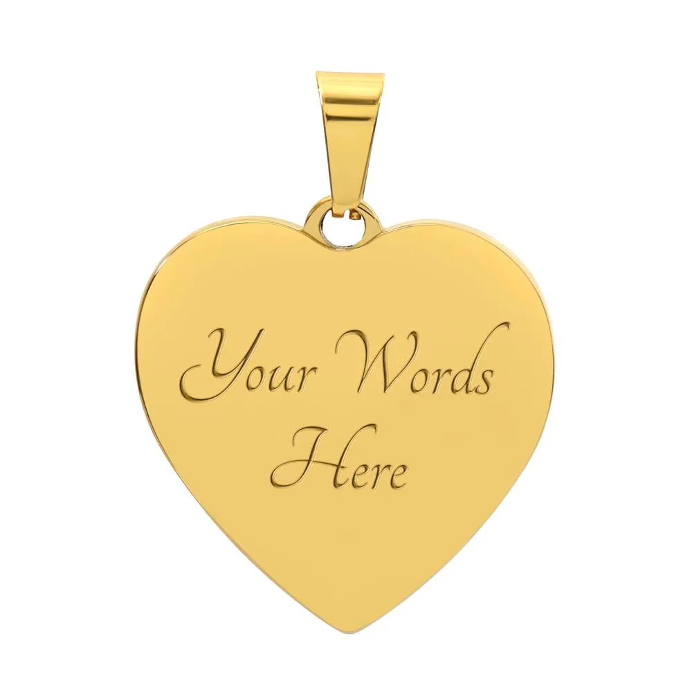 Best Mom Ever Gifts from Daughter / Son - Engraved Heart Necklace