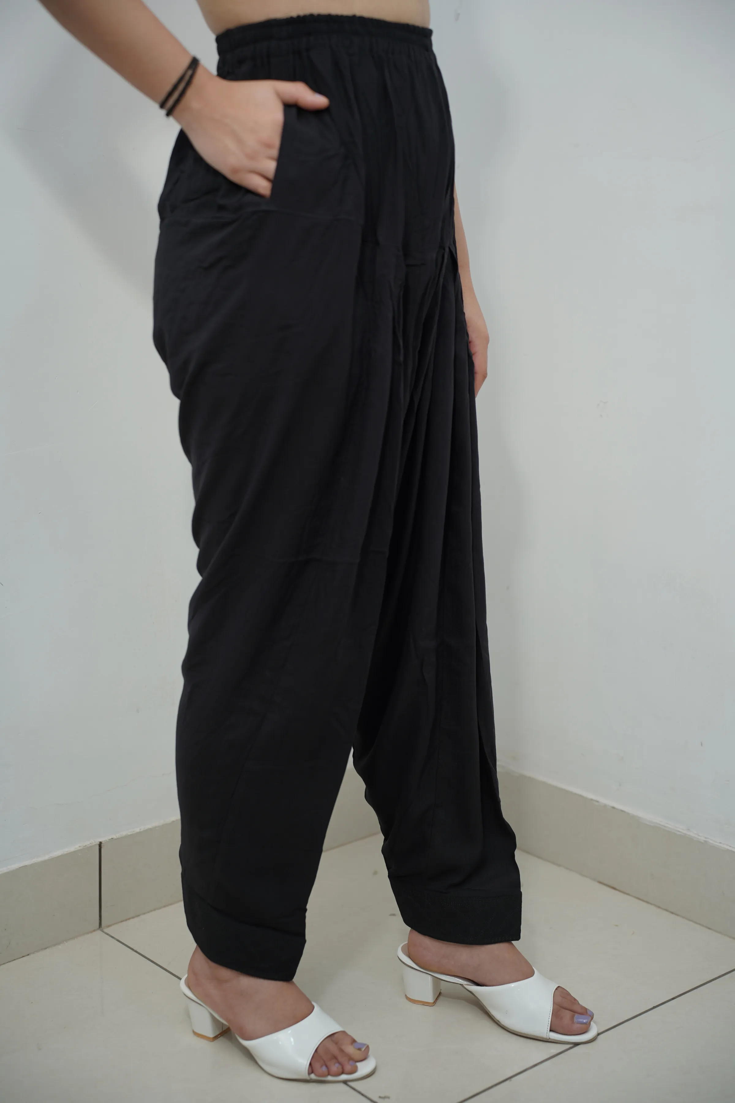 Black Rayon Patiala Salwar