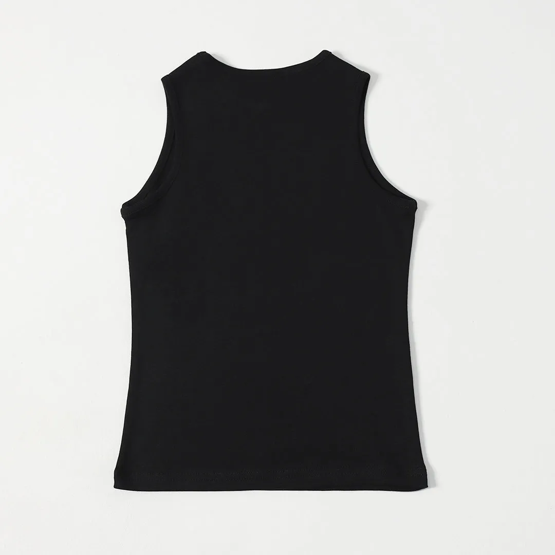 Black Ribbed Tanktop