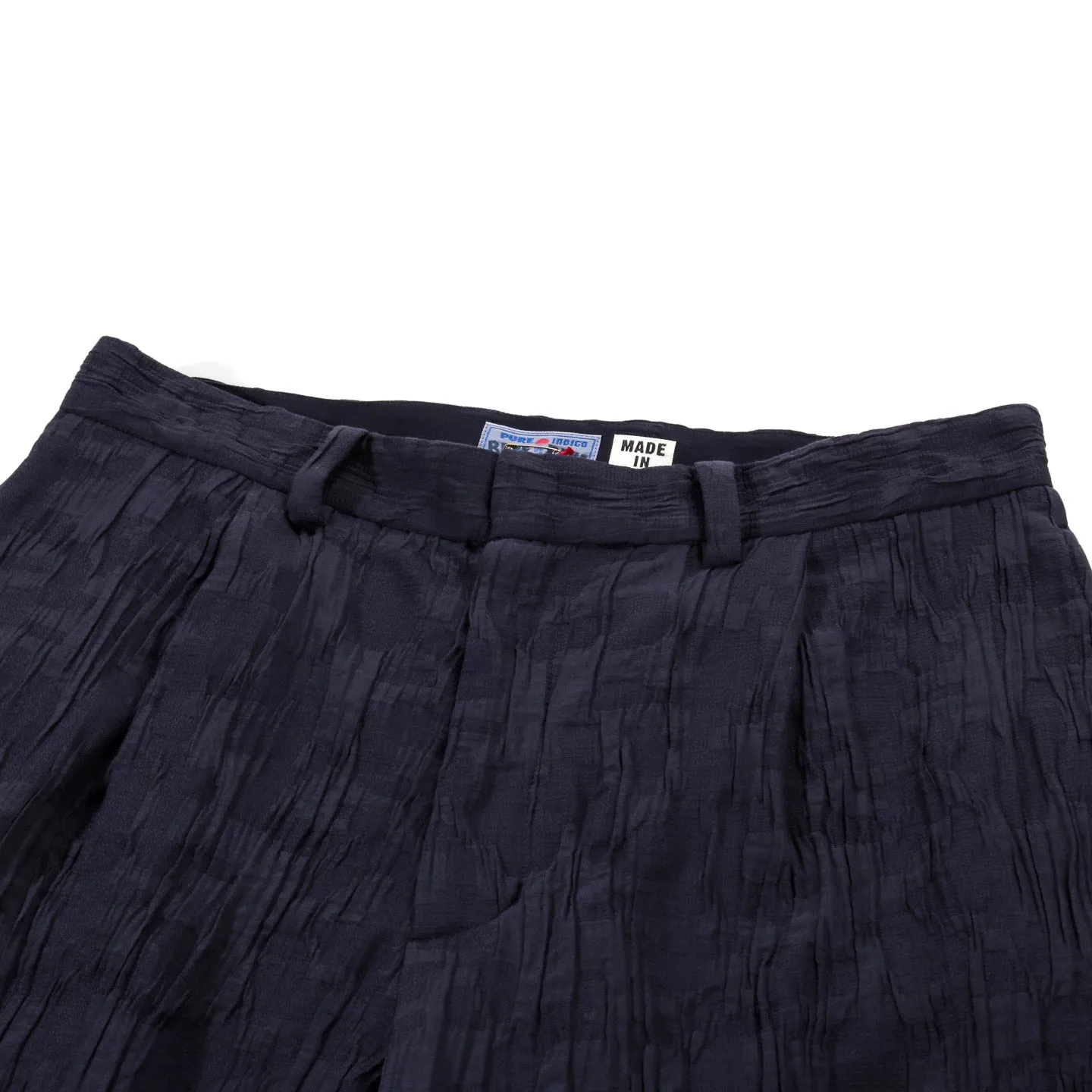 BLUE BLUE JAPAN FLOATING JACQUARD PANTS DARK NAVY