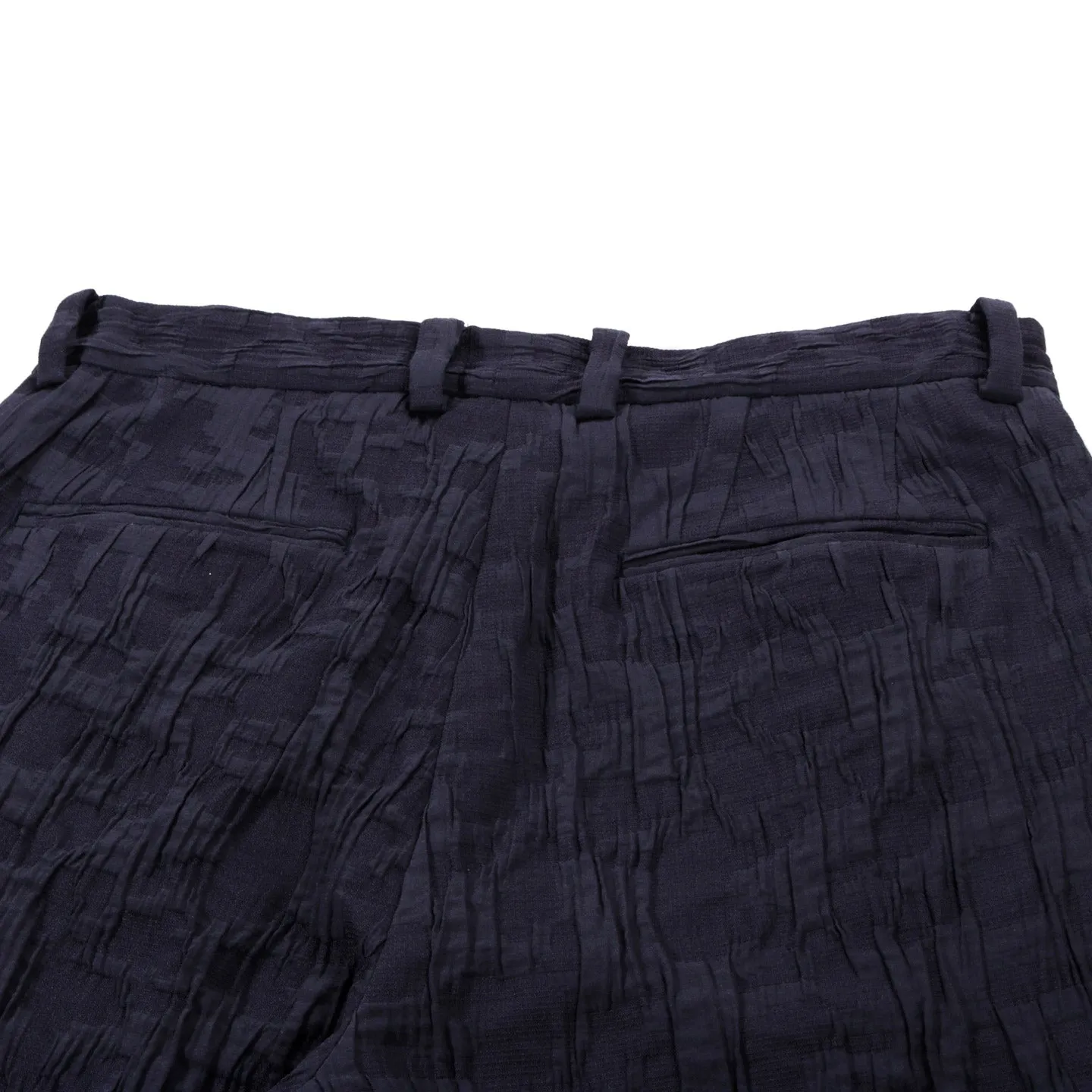 BLUE BLUE JAPAN FLOATING JACQUARD PANTS DARK NAVY