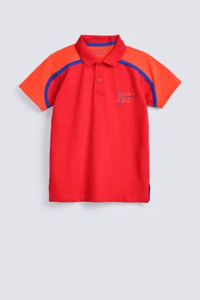 BOYS PANEL CUT POLO