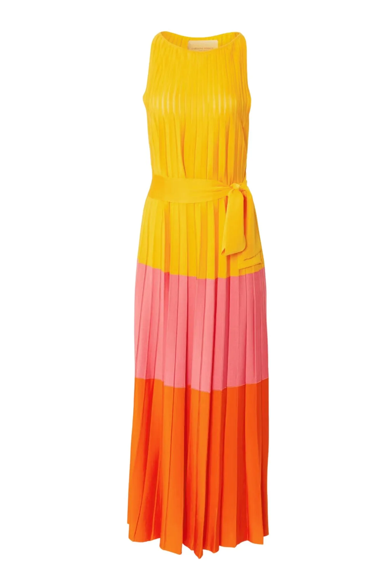 Carolina Herrera Pleated Knit Maxi Dress