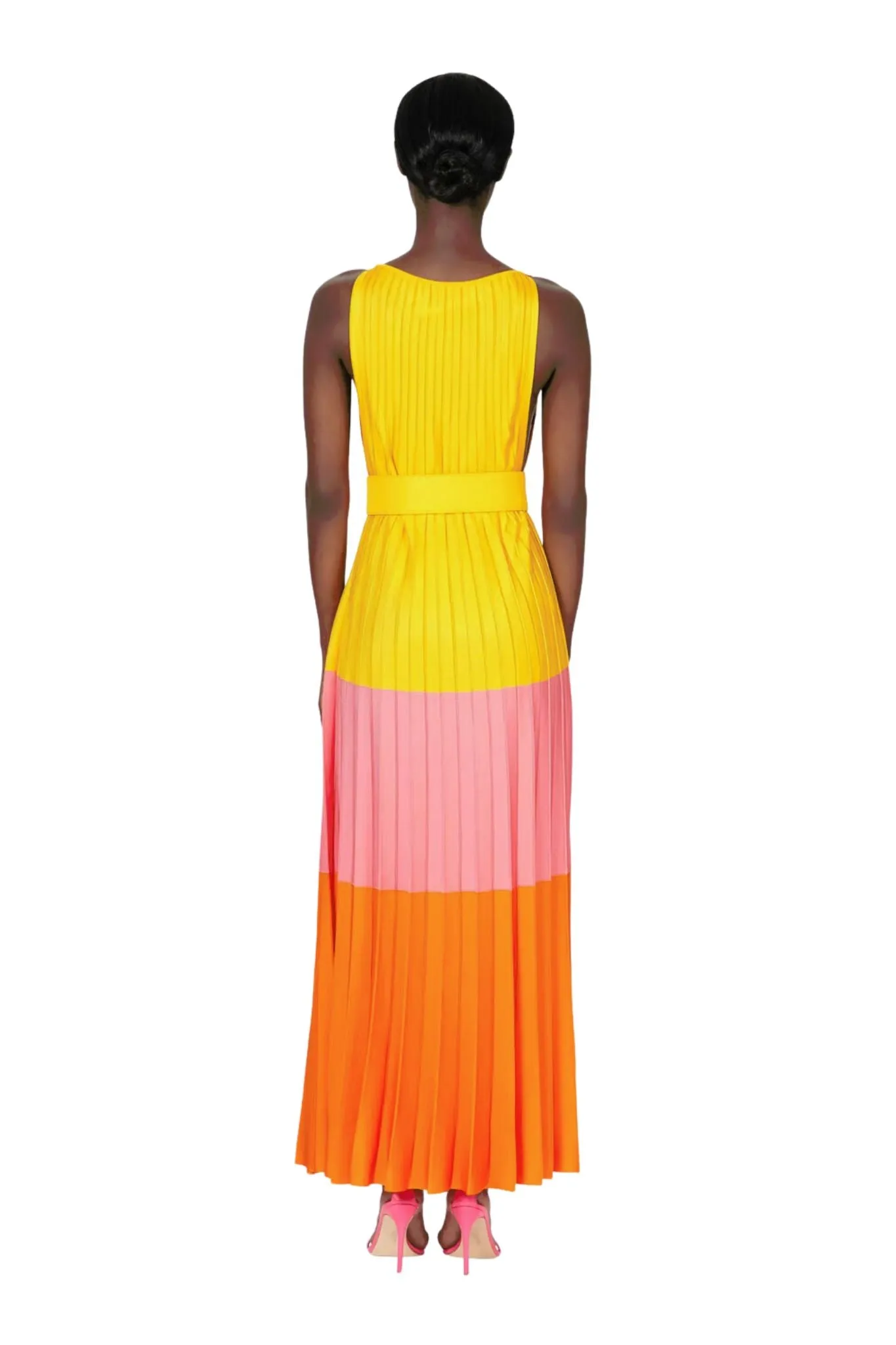 Carolina Herrera Pleated Knit Maxi Dress