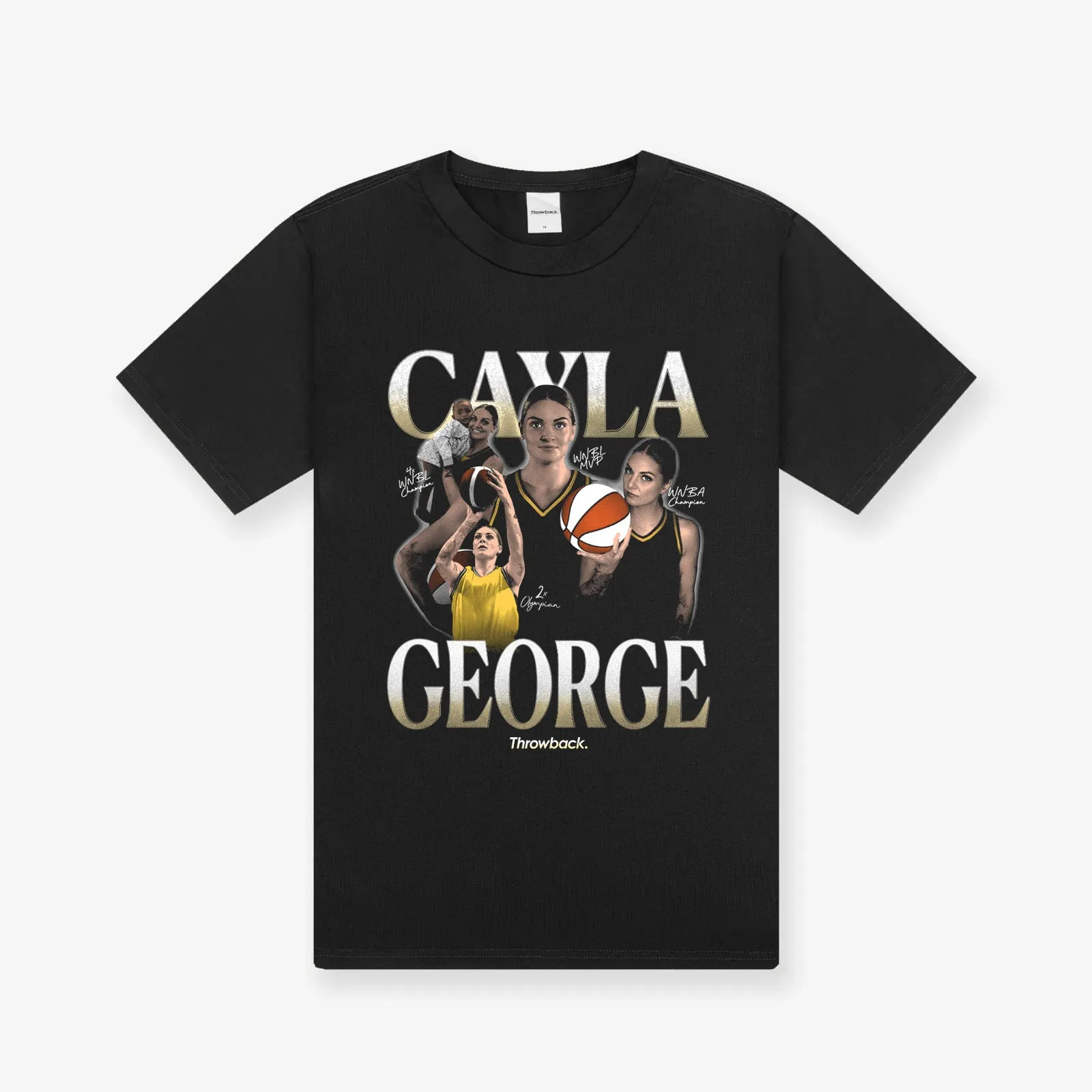 Cayla George IWD Throwback Tribute T-Shirt - Faded Noir