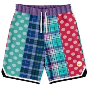 Cerulean Polka Dot Basketball Shorts