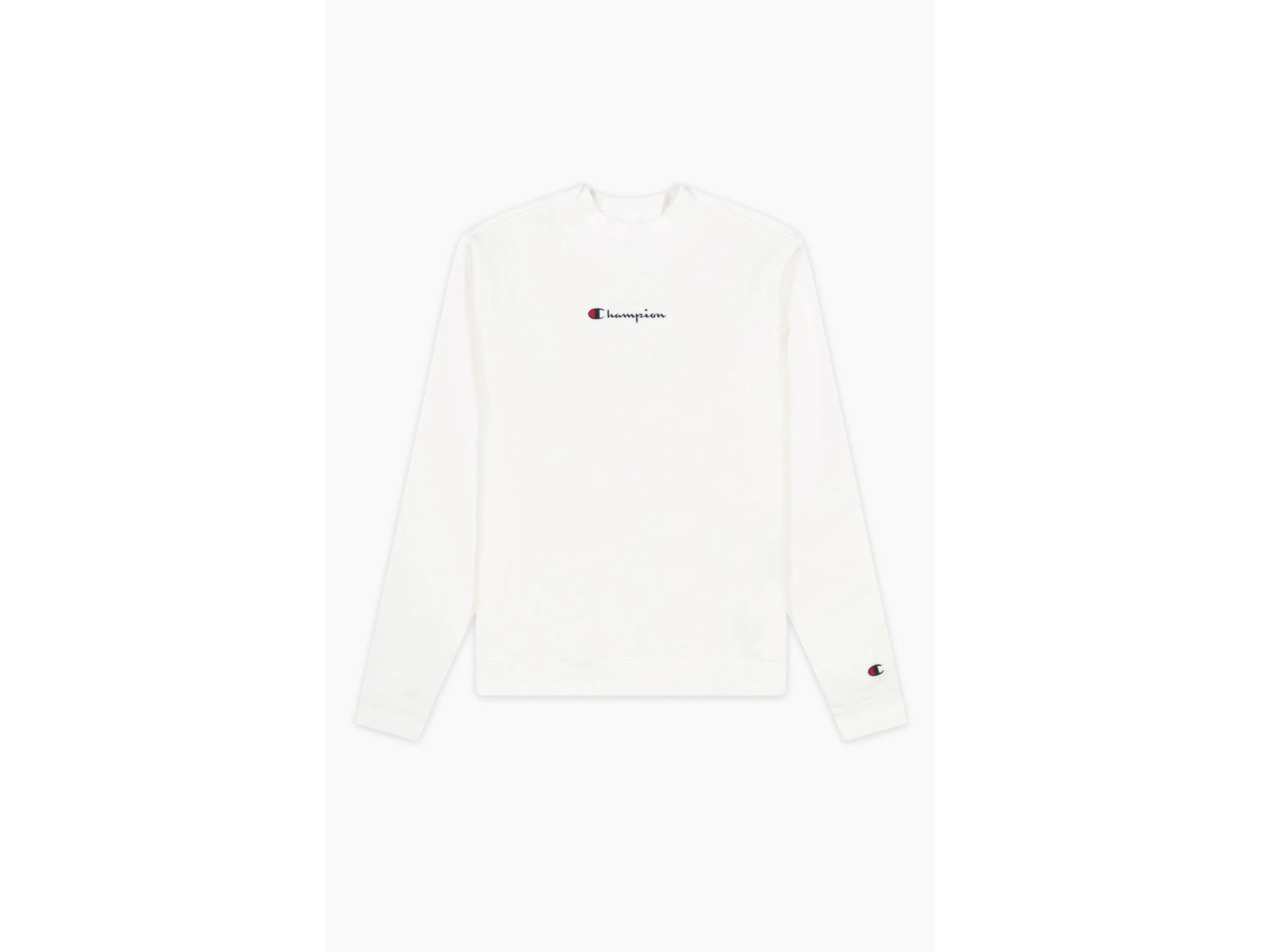 CHAMPION Felpa Girocollo Logo Bianco 114465