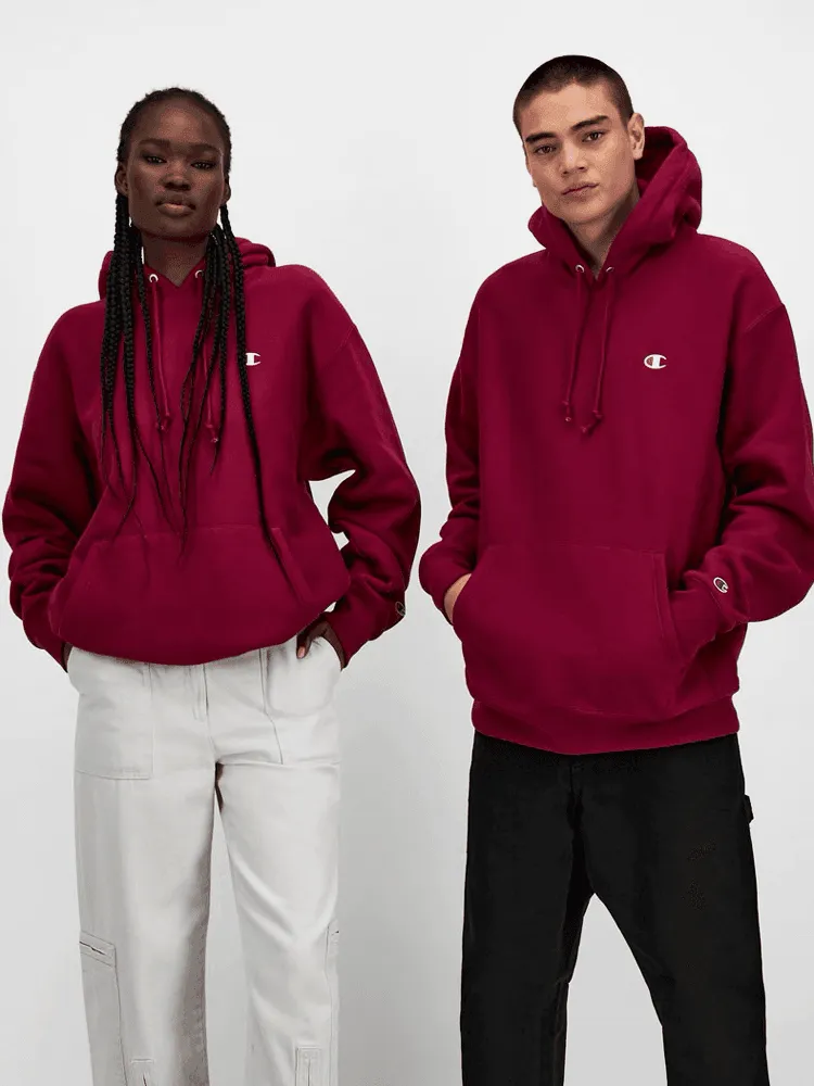 Champion Reverse Weave SML C Hood - Cranberry Tart