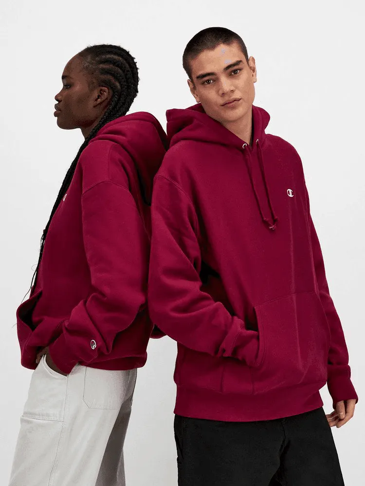 Champion Reverse Weave SML C Hood - Cranberry Tart