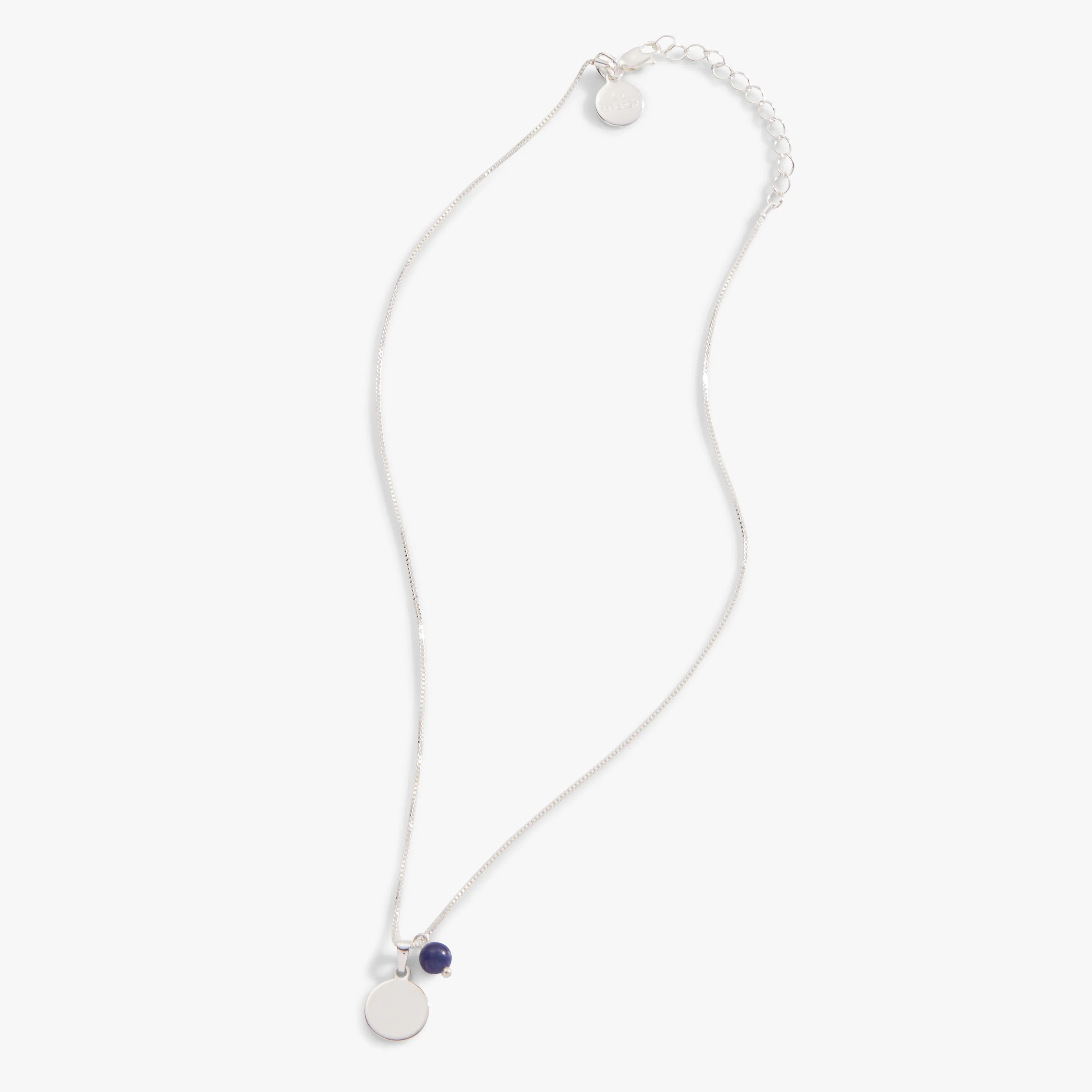 Circle Charm   Sodalite Bead Necklace