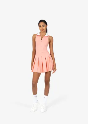 Club LC Vintage Pleated Dress Peach