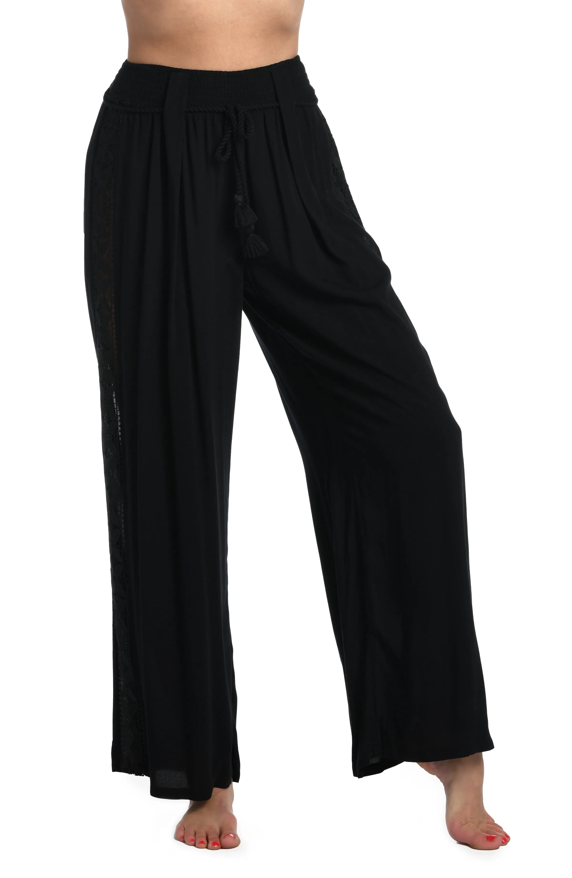 Coastal Covers Palazzo Pant - Black