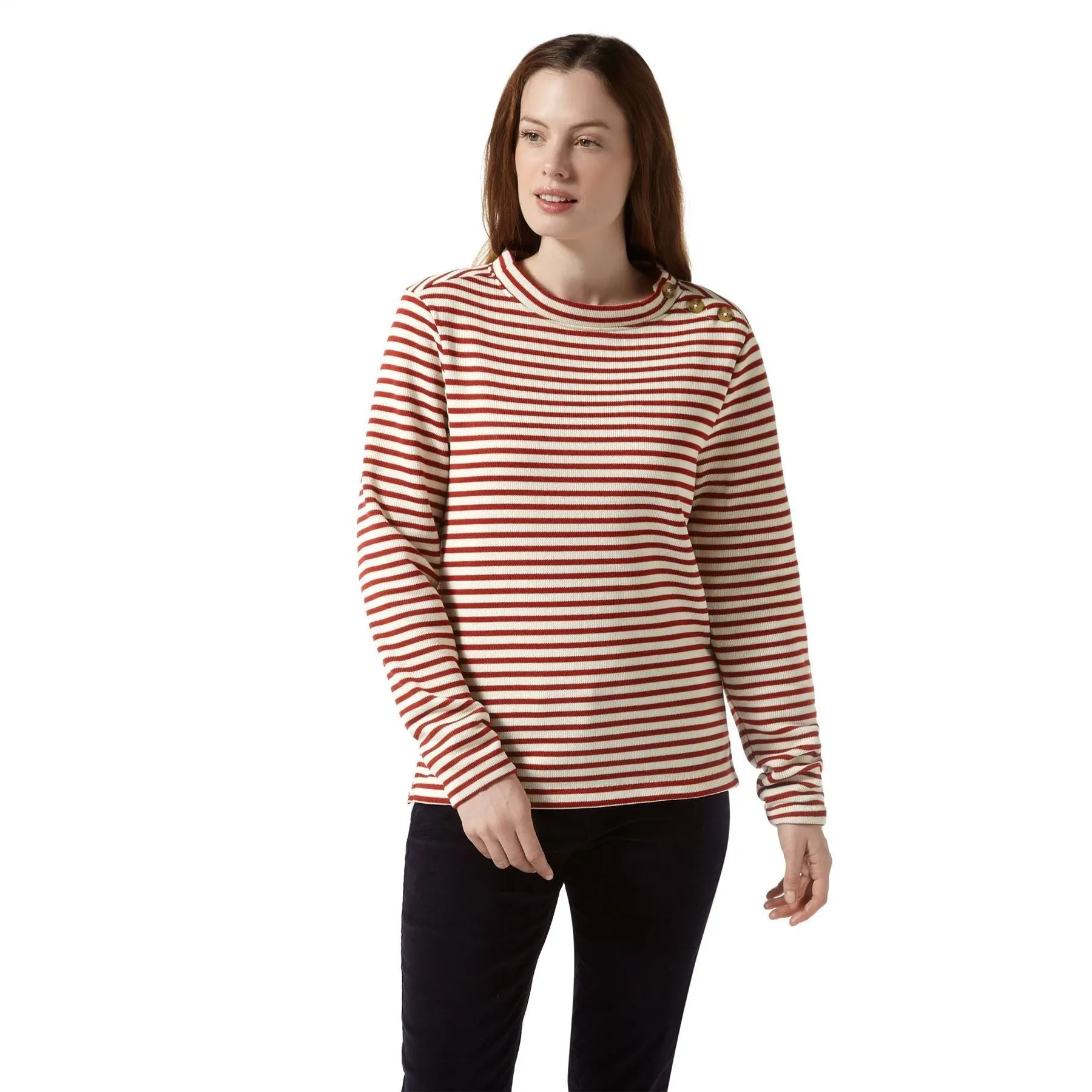 Craghoppers Womens Balmoral Striped Crew Neck Jersey