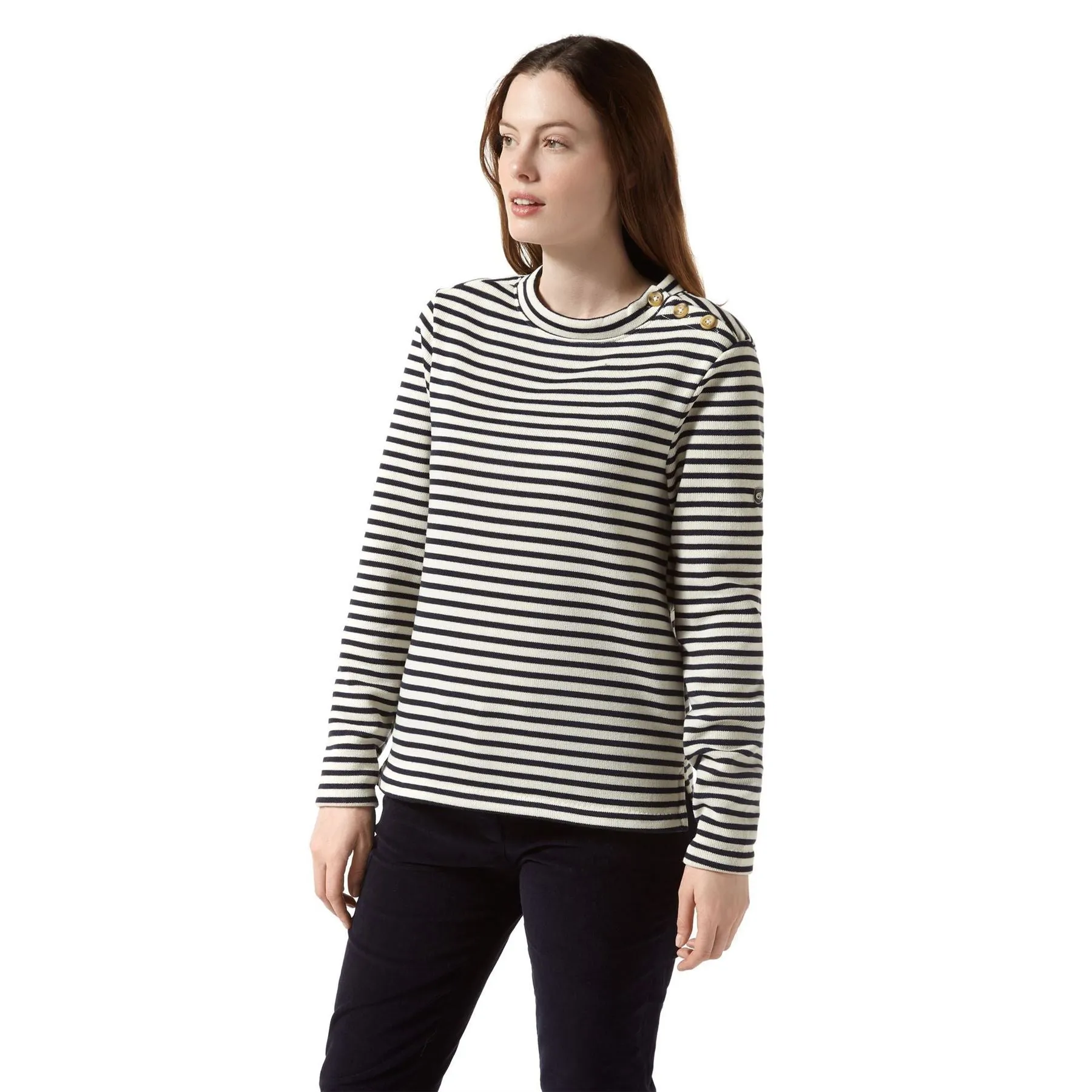 Craghoppers Womens Balmoral Striped Crew Neck Jersey