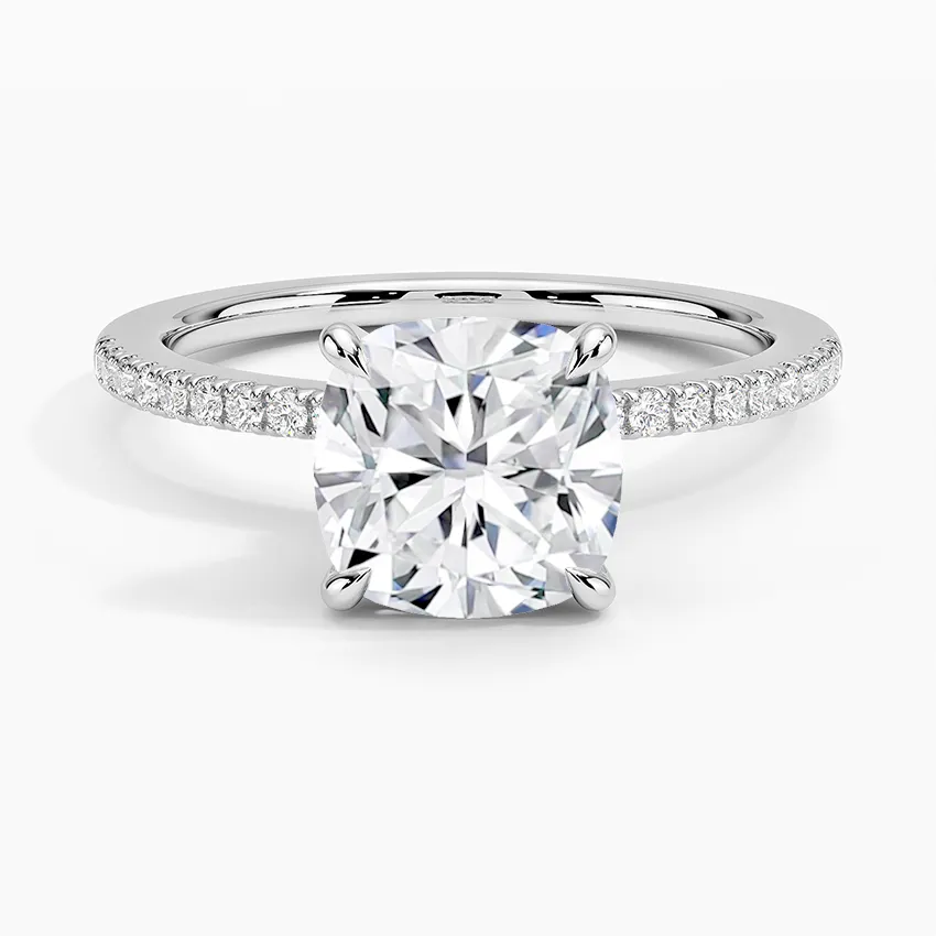 Cushion Petite Demi Diamond Engagement Ring [Setting Only] - EC109C