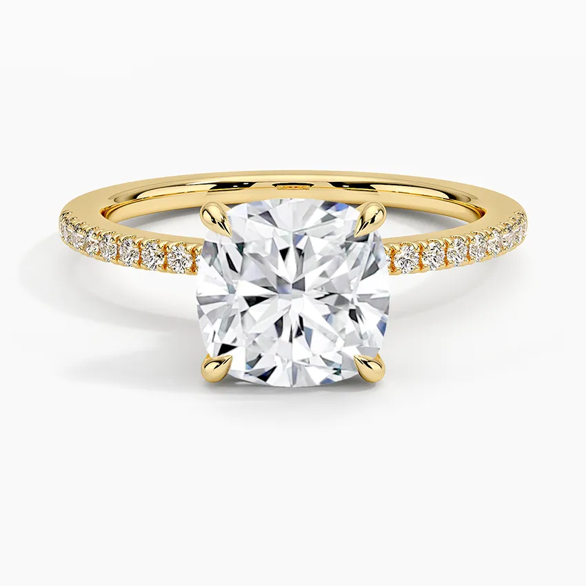 Cushion Petite Demi Diamond Engagement Ring [Setting Only] - EC109C