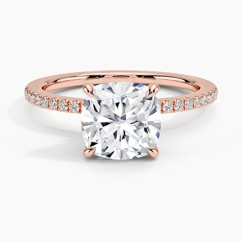 Cushion Petite Demi Diamond Engagement Ring [Setting Only] - EC109C