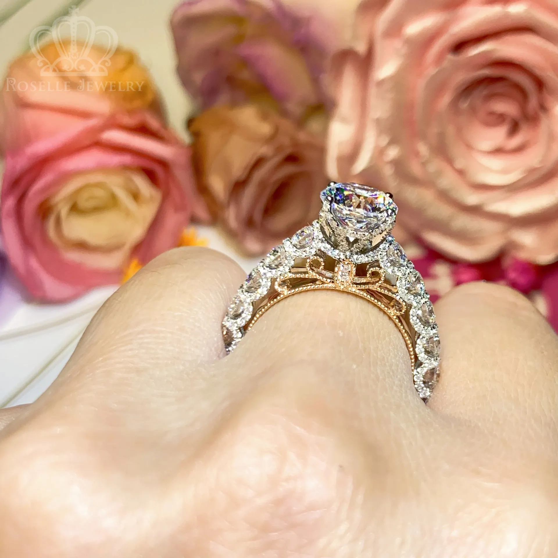 Custom Vintage Side Stone Diamond Ring [Setting Only] - EC095