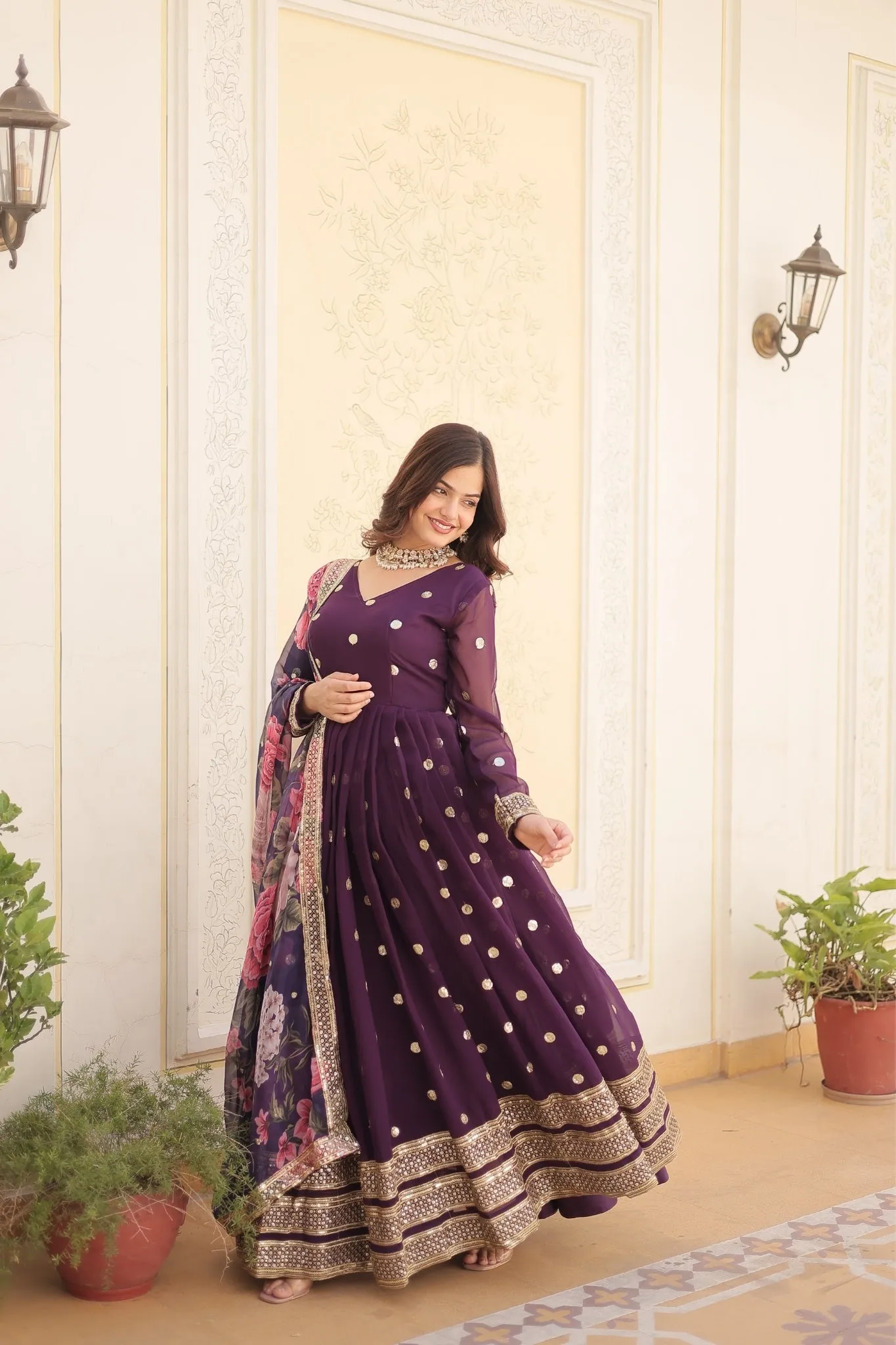 Elegance Style Readymade Anarkali Gown