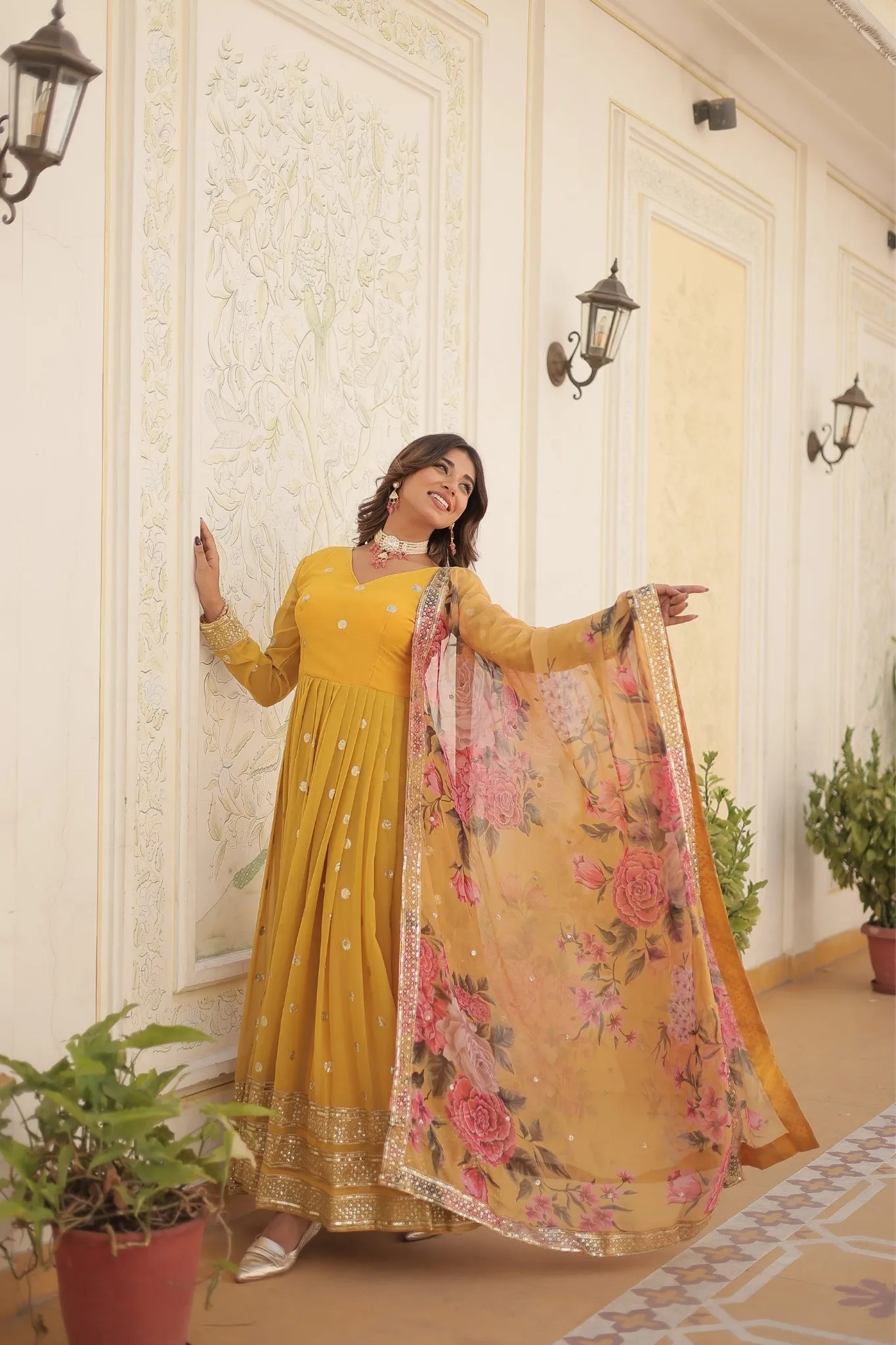 Elegance Style Readymade Anarkali Gown