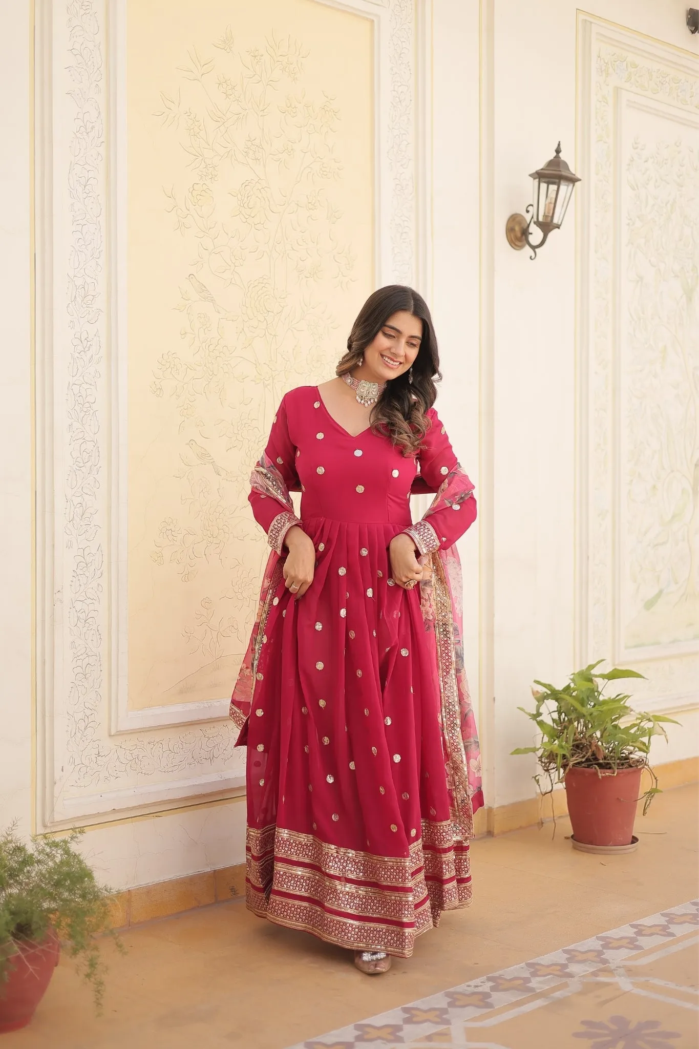 Elegance Style Readymade Anarkali Gown