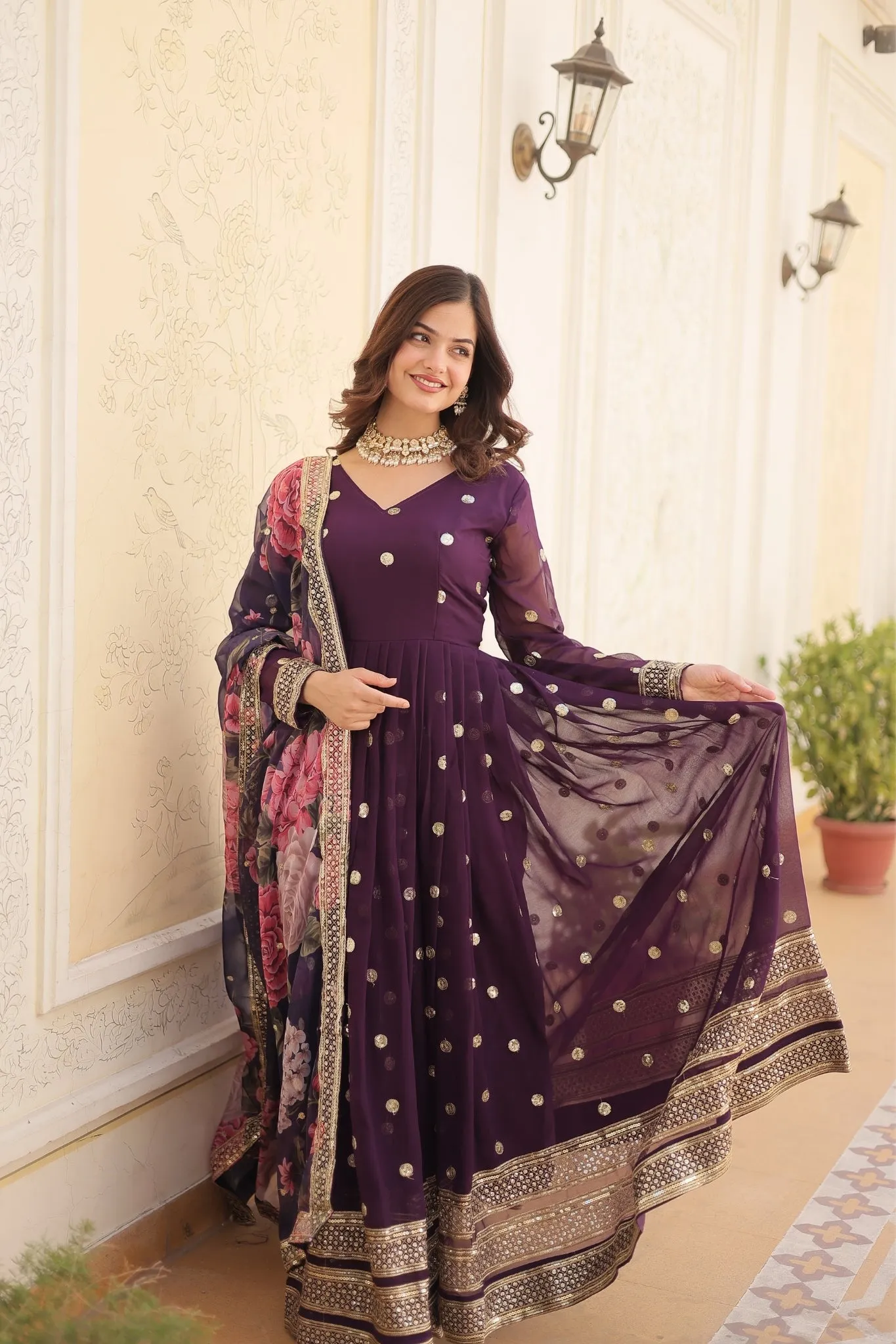 Elegance Style Readymade Anarkali Gown