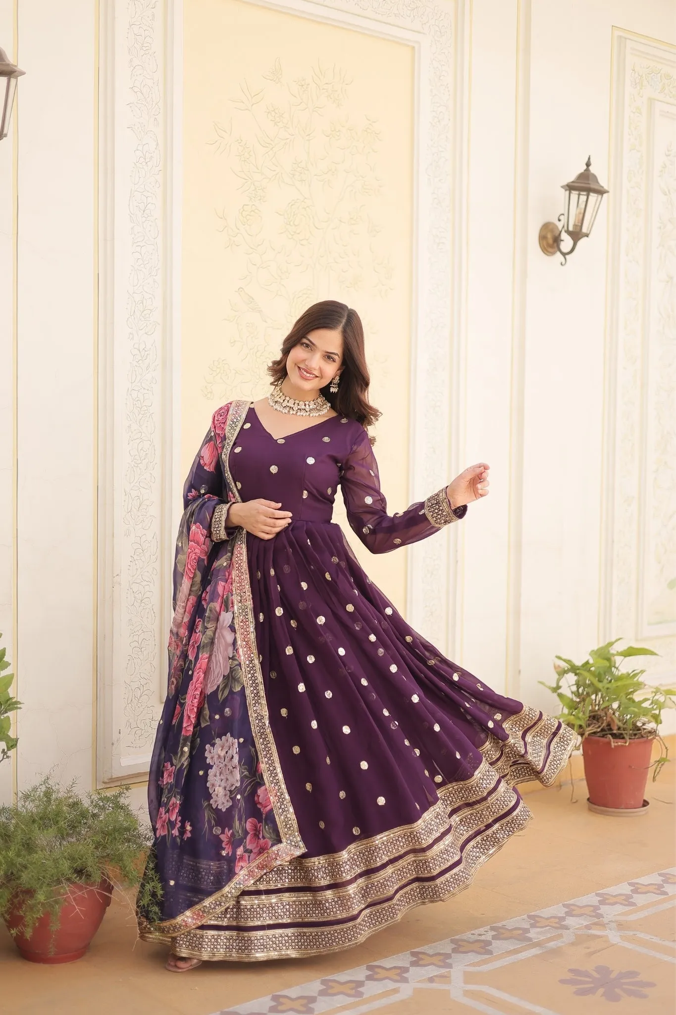 Elegance Style Readymade Anarkali Gown