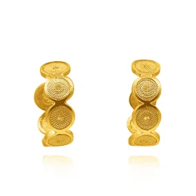 EMELINE GOLD SMALL FILIGREE HOOPS EARRINGS FILIGREE