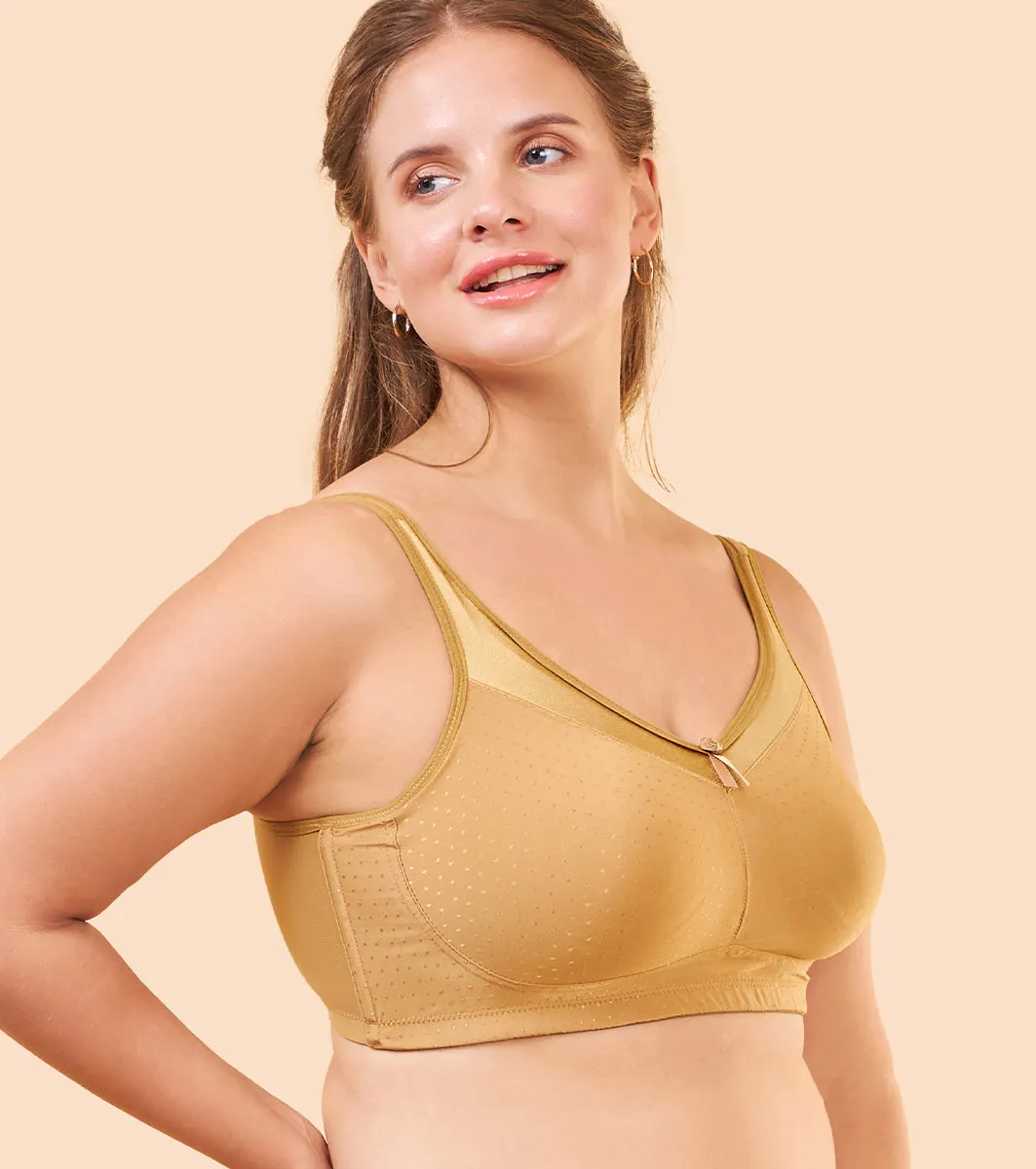 Enamor Full Support Smooth Super Lift Bra For Women - Non-Padded, Non-Wired, Full-Coverage Bra | FB12 | Buff