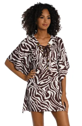 Fierce Lines V-Neck Caftan - FINAL SALE