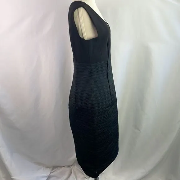 GianfrancoFerreBlack With Pleated Pencil Skirt Dress